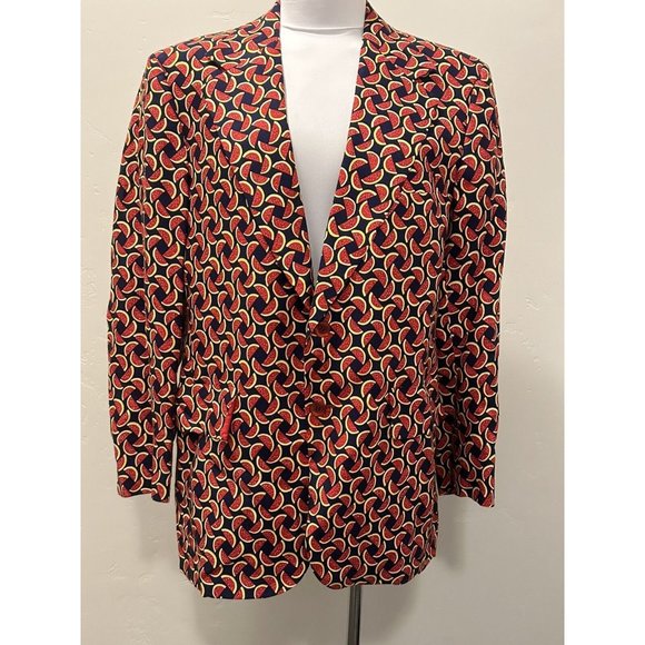 VTG Watermelon Motif Jacket Blazer Robert Drake Ft Lauderdale FL Union Made‎ USA - Picture 1 of 16